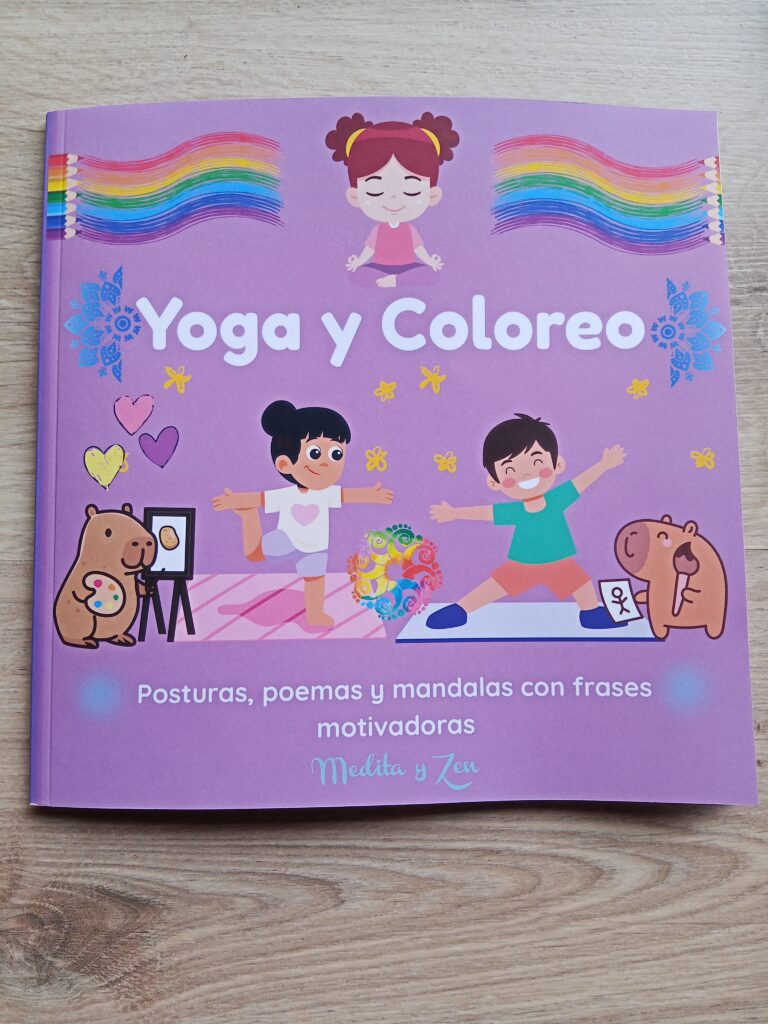 libro de yoga para colorear